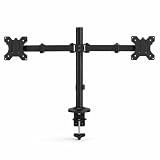 Dual Monitor Desk Mount Stand Adjustable Arm for 14-29 Inch Screens, VESA 100x10