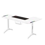 Twisted Minds WARRIOR L Shaped Gaming Desk 160cm, Ergonomic Design, RGB lights, 