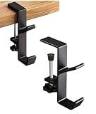 Clamp-On Under Desk Headphone Holder bag Hook Desk Mount Bag Holder with Adjusta