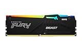 Kingston FURY Beast Black RGB 16GB (2x8GB) 5200MT/s DDR5 CL40 DIMM Desktop Gaming Memory Kit of 2 - KF552C40BBAK2-16