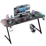 Gaming Desk Computer Desk 160cm RGB Computer Table Home Desk Study Desk (Black-0