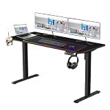 Standing Desk, Height Adjustable Electric Stand up Desk,140cm Computer Desks Hom