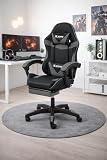 Premium Gaming Chair with Adjustable Leather Backrest and Ergonomic Headrest (Gr