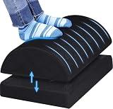 Adjustable Foot Rest for Under Desk at Work, Ergonomic Memory Foam Footrest with