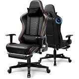 GTPLAYER Gaming Chair with Dual Bluetooth Speakers, Computer Video Game Desk Cha
