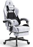 Dowinx Gaming Chair Fabric with Pocket Spring Cushion, Massage Game Chair Cloth 