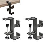 GoodTool 2Pcs Clamp-On Bag Hook for Table Desk, Backpack Hanger with Adjustable 