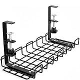 Quszmd Under Desk Cable Management Tray No Drill - Under Desk Cable Organizer fo