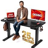 DESINO 140CM Large Electric Standing Desk, Height Adjustable Computer Desk, 60CM