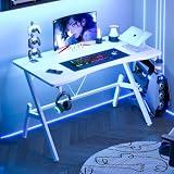 Jubestry Ergonomic A-shaped Gaming Table Computer Desk with Carbon Fiber Desktop