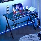 Jubestry Ergonomic A-shaped Gaming Table Computer Desk with Carbon Fiber Desktop