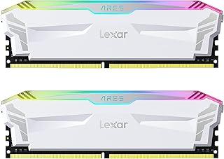 Lexar ARES RGB DDR4 RAM 16GB Kit (8GB x 2) 3866 MHz, DRAM 288-Pin U-DIMM Desktop Memory, XMP 2.0 High Performance Main Memory, CL18-20-20-39, PC4-30900, White (LD4EU008G-R3866GDWA)