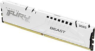 Kingston Fury Beast 16GB 6000MT/s DDR5 CL36 DIMM White Desktop Gaming Memory Single Module - KF560C36BWE2-16