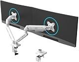 ETHU Dual Monitor Mount for 13-32 inch Screens, Gas Spring Adjustable Stand with