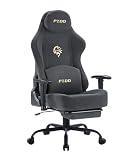 PZDO Gaming Chair Ergonomic Gaming Chairs with Reclining Footrest and Lumbar Sup