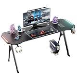 Gaming Desk Computer Desk 160cm RGB Computer Table Home Desk Study Desk (Black-0