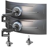 Heavy Duty Dual Monitor Arm for 17-49" Screens, Vertical Stack, 44lbs