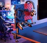 ASA Modular Gaming Desk Organizer & Storage Kit - Rotating Desk Mount Pegboard w