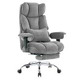 Efomao Big and Tall Fabric Office Chair for Home Office, Grey