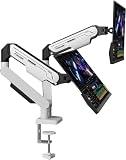 Fydeamer Dual Monitor Arm for 17-32 inch Screens, Gas Spring Height Adjustable S