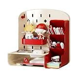Multi-Functional Desk Organizer Pen Holder with Drawers and Pegboard - Cute Desk