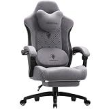 Dowinx Fabric Gaming Chair with Heated Massage Lumbar Support, Gaming Chairs for